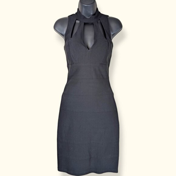 Le Chateau Black Fitted Cut Out Dress - Picture 1 of 8